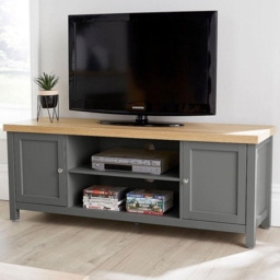 Home Source Avon Graphite Grey 2 Door Large TV Stand Unit