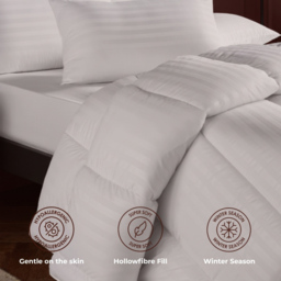 MHG Living White King Size Extra Warm Winter Hollowfibre Duvet Set 16.5 Tog - thumbnail 4