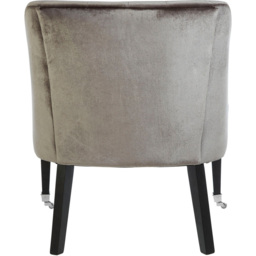 Premier Housewares Darwin Grey Velvet Chair - thumbnail 4