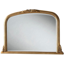 Yearn Gold Beaded Overmantle Bevelled Mirror 66 x 101cm