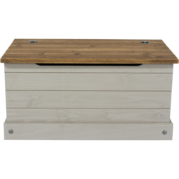 Corona Grey Washed Wax Finish Storage Trunk - thumbnail 2