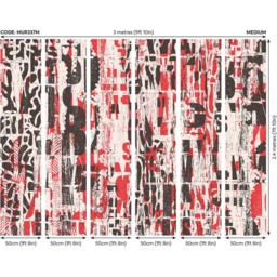 Origin Murals Letterpress Graffiti Red Wall Mural - thumbnail 3
