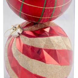 Sleigh Bells Ring Christmas Bauble 45cm 3 Pack - thumbnail 3