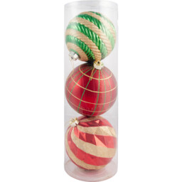 Sleigh Bells Ring Christmas Bauble 45cm 3 Pack - thumbnail 1