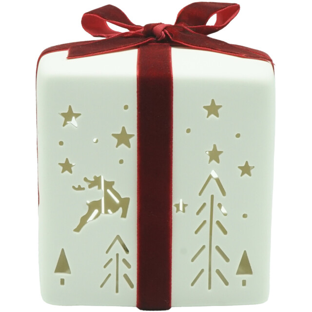 LED Decorative Present White and Red - image 1
