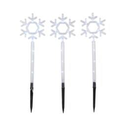 White Snowflake Stake Light 8 Pack - thumbnail 4