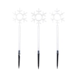 White Snowflake Stake Light 8 Pack - thumbnail 2