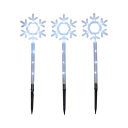 White Snowflake Stake Light 8 Pack - thumbnail 3
