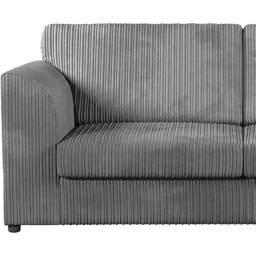 Luxor 5 Seater Grey Jumbo Cord Sofa Set with Full Back - thumbnail 3