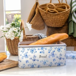 Laura Ashley Cream Floral Bread Bin with Removable Lid - thumbnail 2