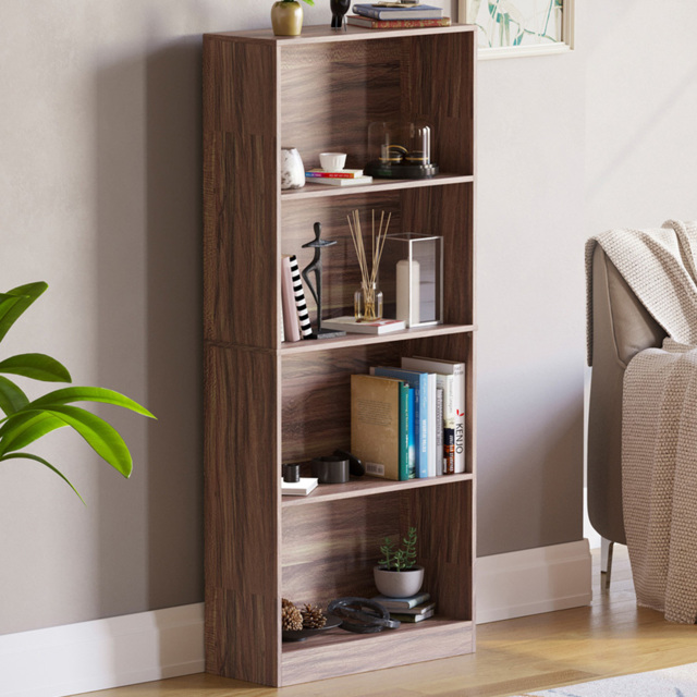 Vida Designs Cambridge 4 Shelf Walnut Large Bookcase - image 1