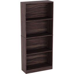 Vida Designs Cambridge 4 Shelf Walnut Large Bookcase - thumbnail 2