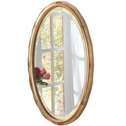 Yearn Gold Traditional Oval Mirror 69 x 42cm