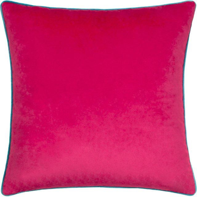Furn Meridian Velvet Raspberry and Teal Cushion 45 x 45cm - image 1