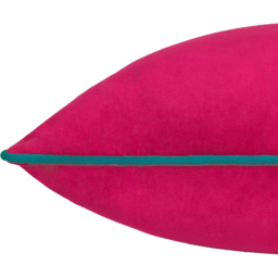 Furn Meridian Velvet Raspberry and Teal Cushion 45 x 45cm - thumbnail 4