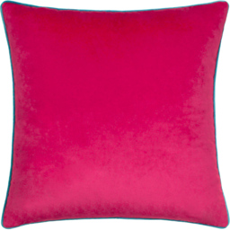 Furn Meridian Velvet Raspberry and Teal Cushion 45 x 45cm - thumbnail 1