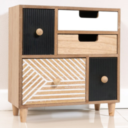 Natural 5 Drawer Storage Unit - thumbnail 1