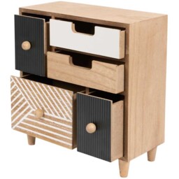 Natural 5 Drawer Storage Unit - thumbnail 4