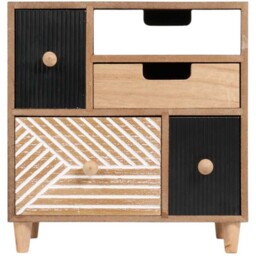 Natural 5 Drawer Storage Unit - thumbnail 3