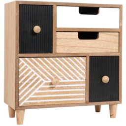 Natural 5 Drawer Storage Unit - thumbnail 2
