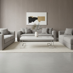 Premier Housewares Allure Chrome Angled Legs Coffee Table - thumbnail 3