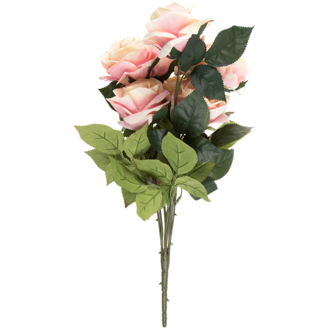 Blush Pink Rose Artificial Flower Bunch