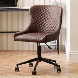 Julian Bowen Luxe Brown Faux Leather Office Chair