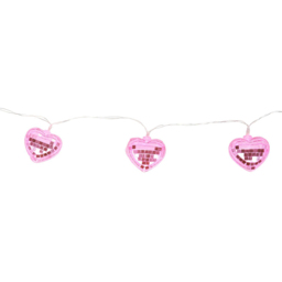 Disco Heart String Lights Pink - thumbnail 3