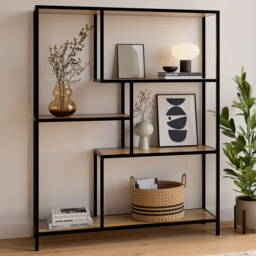 GFW Blake Oak 4 Shelf Shelving Unit