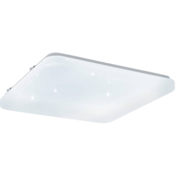 EGLO Frania-S Metal and Plastic Square White Crystal Effect Integrated LED Flush Light