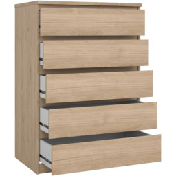 Florence 5 Drawer Jackson Hickory Oak Chest of Drawers - thumbnail 4