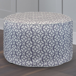 Streetwize Grey Geo Outdoor Pouf Ottoman - thumbnail 1