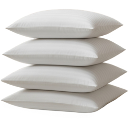 Opulent Home Microfibre White Striped Soft-Medium Anti-Allergy Pillow 4 Pack