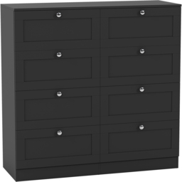 Vida Designs Altino Black 8 Drawer Shaker-Style Chest of Drawers - thumbnail 2