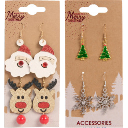 Single Christmas Earring 2 Pack in Assorted styles - thumbnail 1