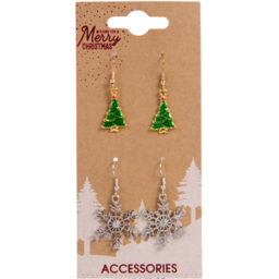 Single Christmas Earring 2 Pack in Assorted styles - thumbnail 2