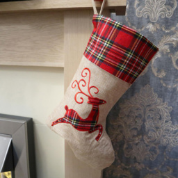 Shatchi Christmas Large Reindeer Pattern Stocking Sack - thumbnail 2