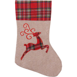 Shatchi Christmas Large Reindeer Pattern Stocking Sack