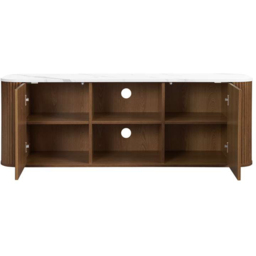 Birlea Kagu Single Door 2 Shelf Walnut Large TV Unit - thumbnail 4