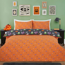 Monster Mash Duvet Set Charcoal Double - thumbnail 2