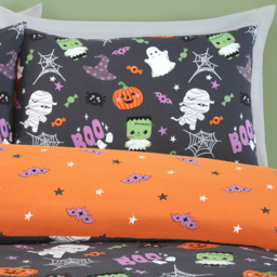 Monster Mash Duvet Set Charcoal Double - thumbnail 4