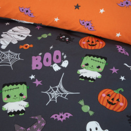 Monster Mash Duvet Set Charcoal Double - thumbnail 3