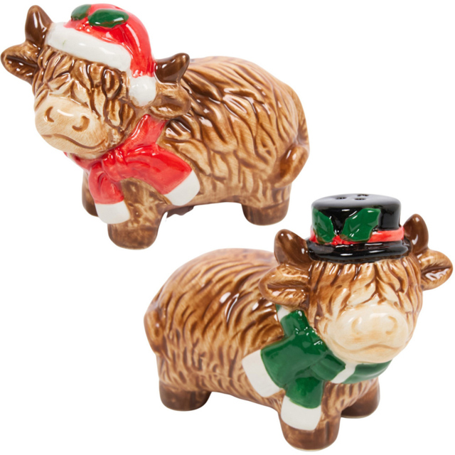 Highland Cow Salt and Pepper Shakers Set - image 1