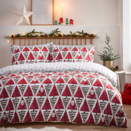 furn. Hide and Seek Toddler Red Santa Christmas Duvet Cover Set