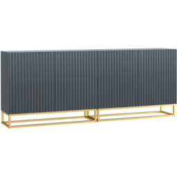 Creative Furniture Ripple Duo Dark Grey 4 Door Sideboard - thumbnail 2