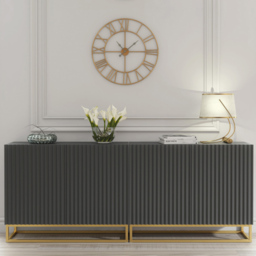 Creative Furniture Ripple Duo Dark Grey 4 Door Sideboard