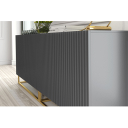 Creative Furniture Ripple Duo Dark Grey 4 Door Sideboard - thumbnail 4