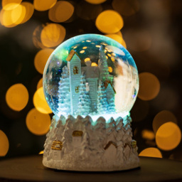 Marco Paul Fantasy Forest Musical LED Christmas Snow Globe 12cm - thumbnail 2