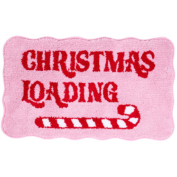 Pink and Red Christmas Loading Bath Mat 45 x 75cm - thumbnail 1