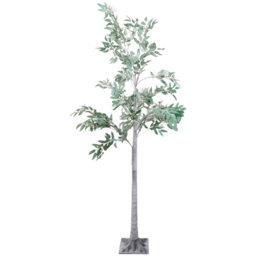 Green and White 260 LED Frosted Mistletoe Tree Christmas Decoration 180cm - thumbnail 2